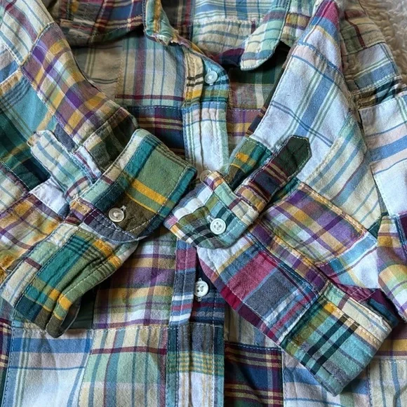 J crew Patchwork Shirt, Size XS - Picture 8 of 9